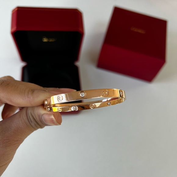 Cartier Love Double Bracelet with Diamonds - Picture 6 of 9